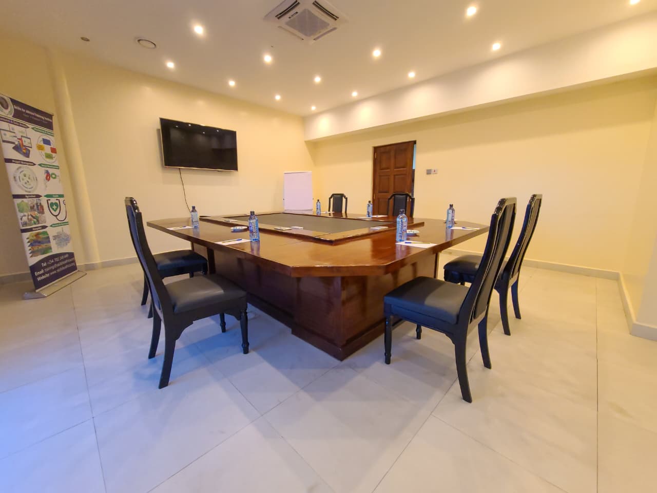 Executive Boardroom 3 corporate table setup